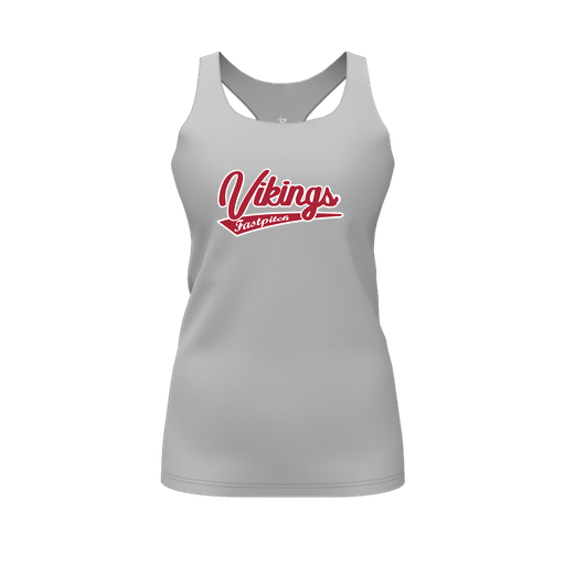 [FT0TRBGY-FYS-LOGO2] Decker Racerback Tank Top (Female Youth S, Gray, Logo 2)