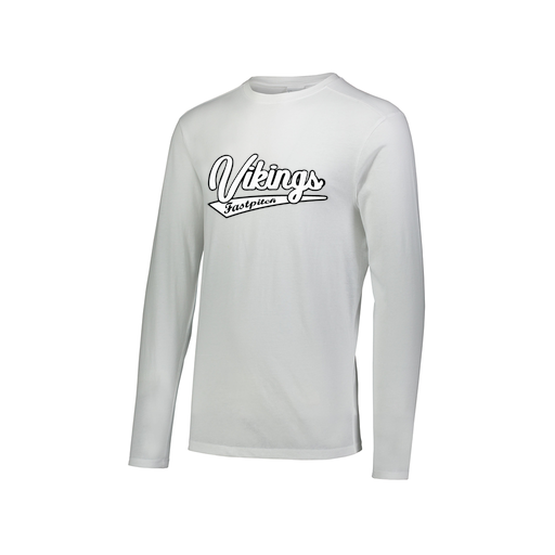 [FTLCUBWH-AXS-LOGO1] Decker Men's Tri-Blend T-Shirt - Long Sleeve (Adult XS, White, Logo 1)