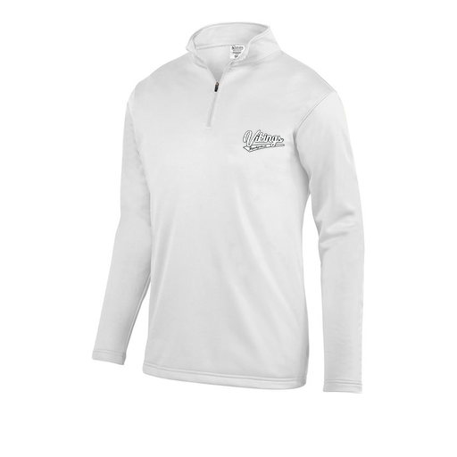 [FOLQFFWH-AS-LOGO1] Decker Men's FlexFleece 1/4 Zip (Adult S, White, Logo 1)