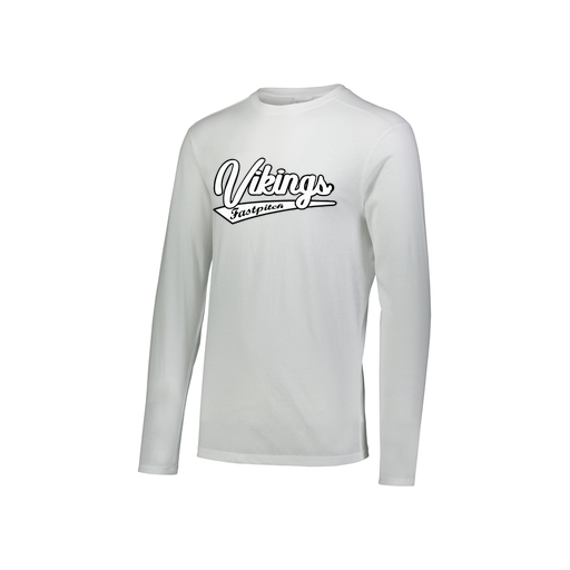 [FTLCUBWH-YS-LOGO1] Decker Youth Tri-Blend T-Shirt - Long Sleeve (Youth S, White, Logo 1)