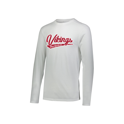 [FTLCUBWH-YS-LOGO2] Decker Youth Tri-Blend T-Shirt - Long Sleeve (Youth S, White, Logo 2)