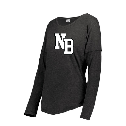 [FTLCUBBK-FAS-LOGO3] Decker Women's Tri-Blend T-Shirt - Long Sleeve (Female Adult S, Black, Logo 3)