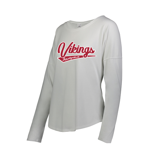 [FTLCUBWH-FAS-LOGO2] Decker Women's Tri-Blend T-Shirt - Long Sleeve (Female Adult S, White, Logo 2)