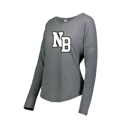 [FTLCUBGY-FAS-LOGO3] Decker Women's Tri-Blend T-Shirt - Long Sleeve (Female Adult S, Gray, Logo 3)